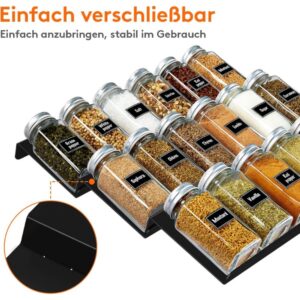 Organizador de Cocina Expandible Negro para Especias y Utensilios
